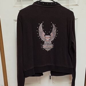 Harley-Davidson Black Studded Collar Jacket